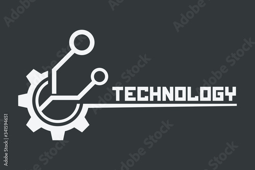 Futuristic technology element. Technological symbol. Tech logo.