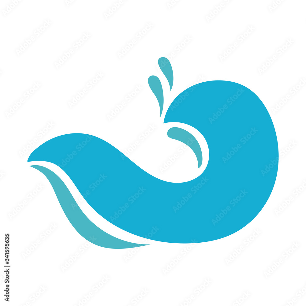 water wave ocean flat style icon water wave ocean flat style icon