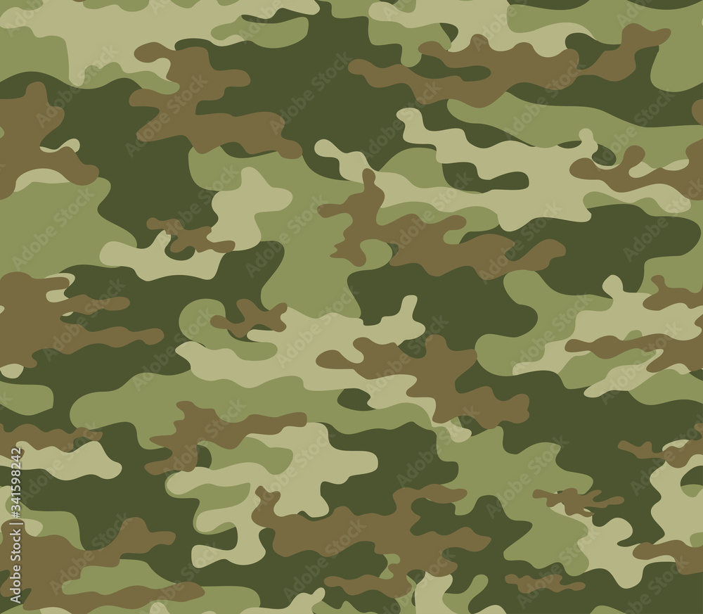 Fototapeta premium Camo seamless vector pattern for printing clothes, fabrics. Army.