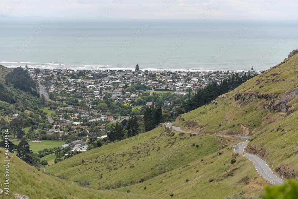 winding road, Ocean shore and Sumner borough, Christchurch, New Zealand