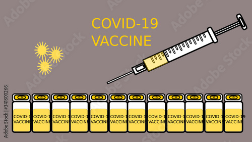 vector illustration of covid-19 vaccine