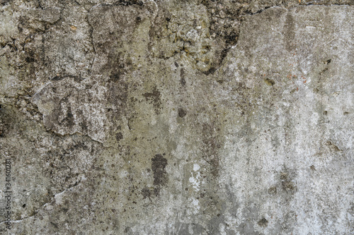 Dirty old concrete wall with some mold