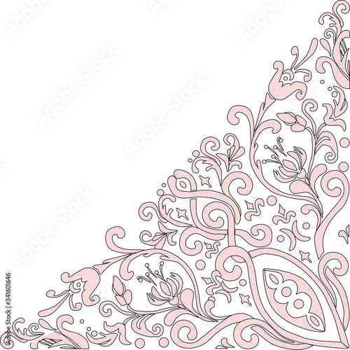 triangular light design with small abstract elements