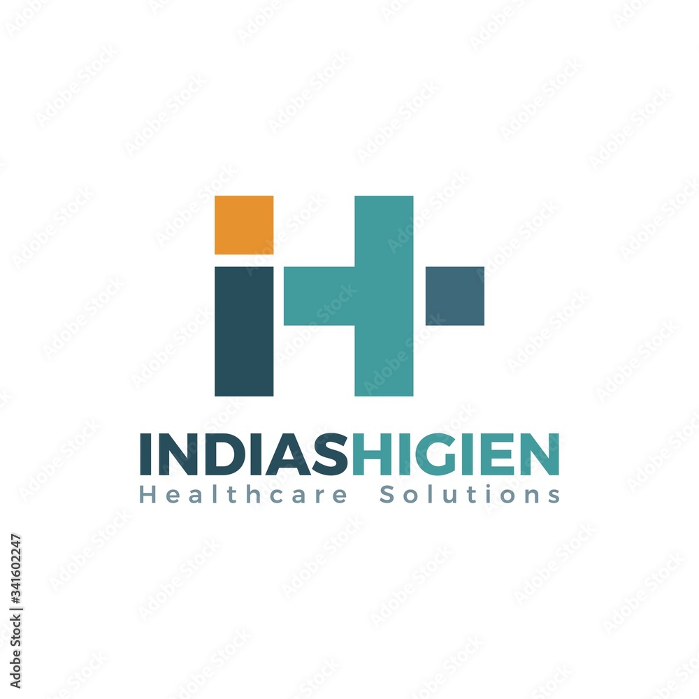 Letter IH Logo for Health Care Business