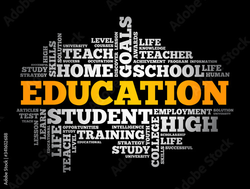 EDUCATION word cloud collage, concept background