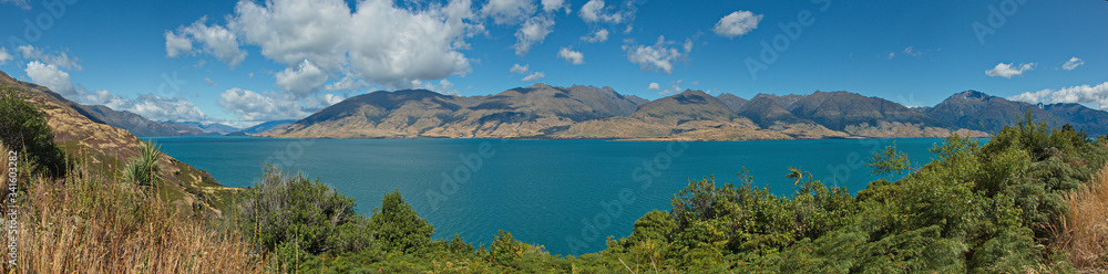 View of Lake Wanaka from Boundary Creek Campsite in Otago on South Island of New Zealand
View of Lake Wanaka from Boundary Creek Campsite in Otago on South Island of New Zealand
