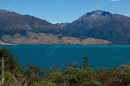 View of Lake Wanaka from Lake Wanaka Lookout in Otago on South Island of New Zealand © kstipek