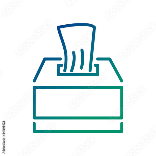 damp cloths box line style icon