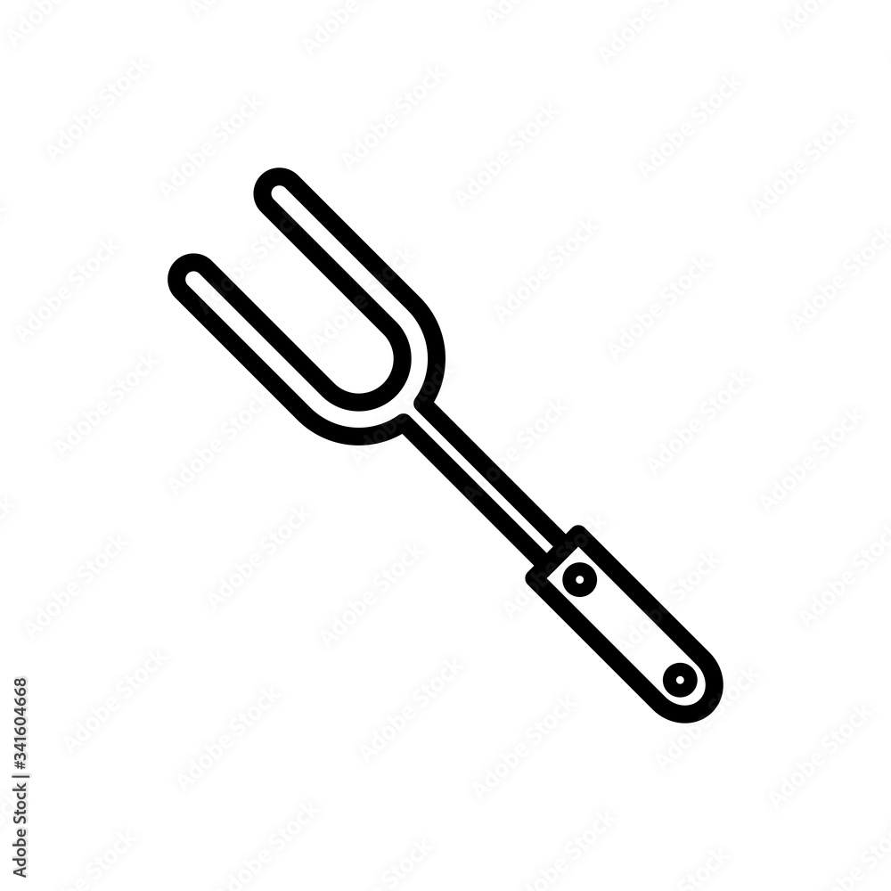 barbecue fork icon vector template