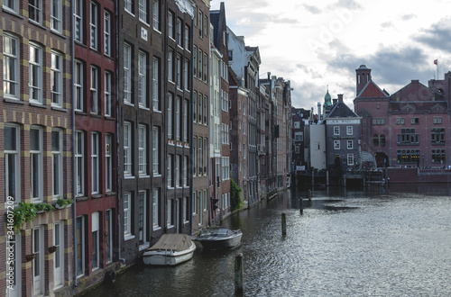Fototapeta Naklejka Na Ścianę i Meble -  Colourful amsterdam city view