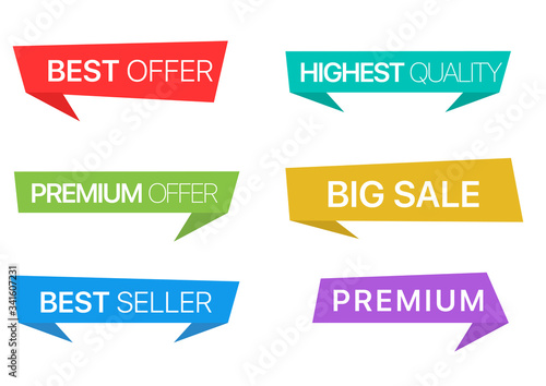 Free Download Colored sticker set - GFXLoad