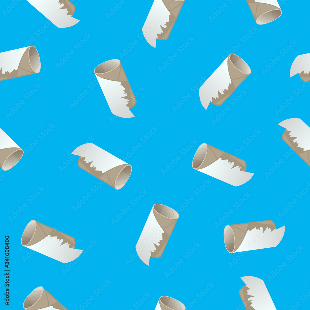 Toilet paper rolls seamless pattern template. Toilet paper rolls seamless pattern template.