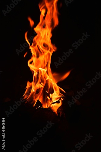 fire on a black background © dance