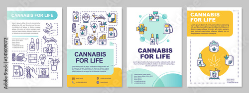 Cannabis for life brochure template