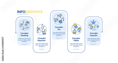 Cannabis forms vector infographic template