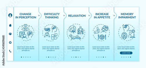 Cannabis effect onboarding vector template