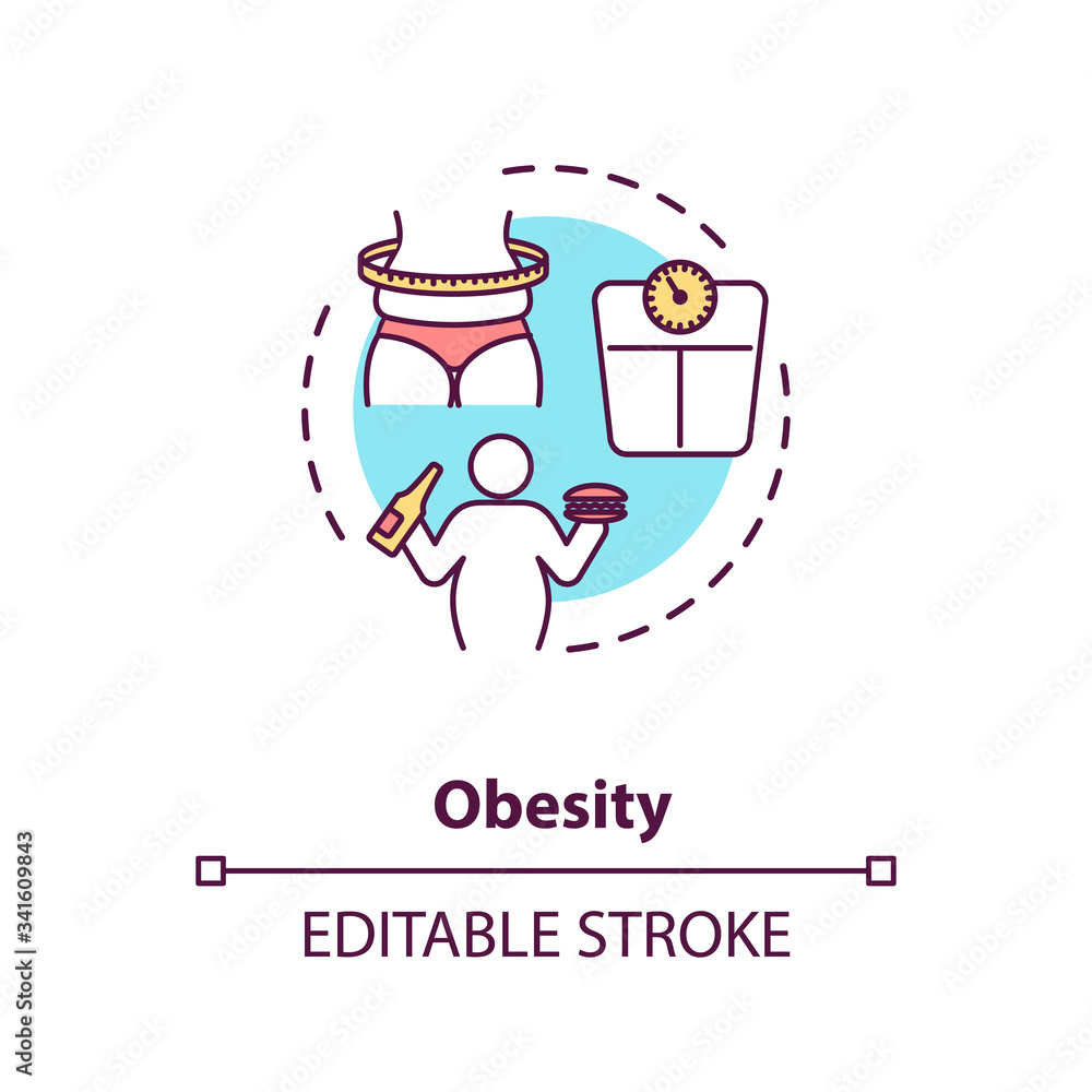 Obesity concept icon