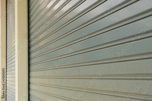 steel roller shutter door closed security