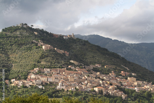 Alvito, Italy - June 8, 2017: Panorama on the houses of Alvito in the province of Frosinone in the Comino Valley © Antonio Nardelli
