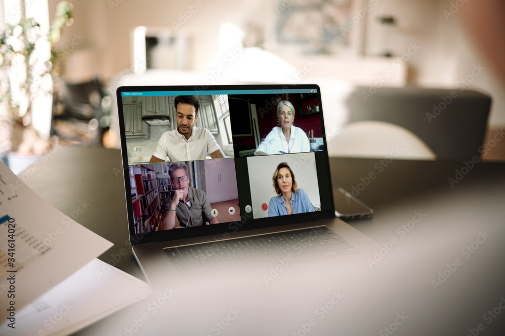 Online meeting via video conference call Online meeting via video conference call