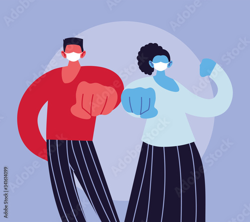 people with medical mask, fight against coronavirus