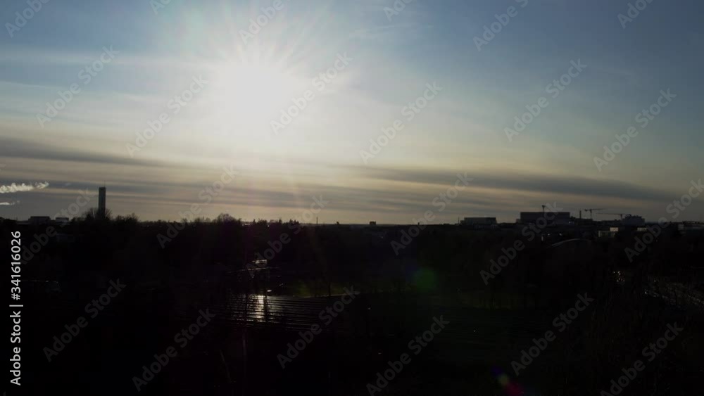Timelapse of the sun in a nordic cityscape Timelapse of the sun in a nordic cityscape