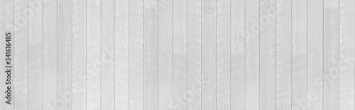 Panorama of White natural wood texture and seamless background.
