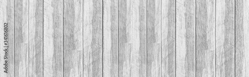 Panorama of White natural wood texture and seamless background.