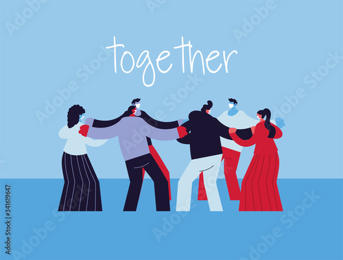 people with medical mask, fight against coronavirus