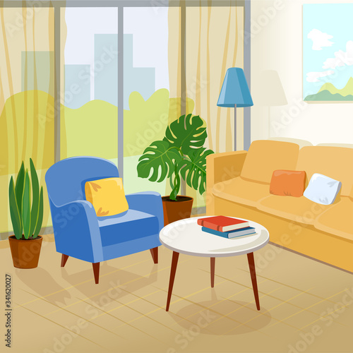 living room, modern interior