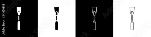 Set Leather whip icon isolated on black and white background. Fetish accessory. Sex toy for adult.  Vector Illustration