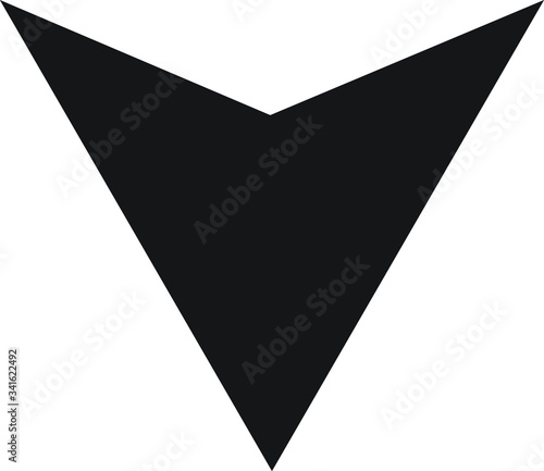 Down arrow Icon vector isolated on white background