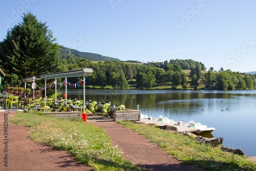 Beautiful lake and wiev in France, Amplepuis