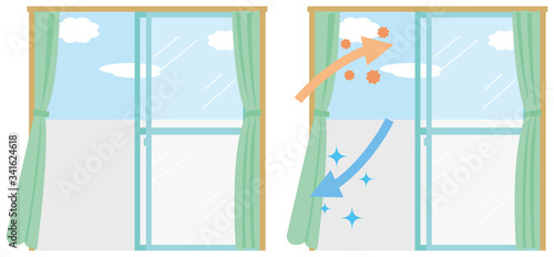 換気　開ける　イラスト5