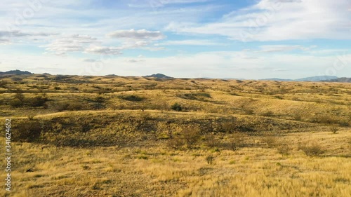 The beautiful, open dry hills of Sonoita, Arizona - aerial photo