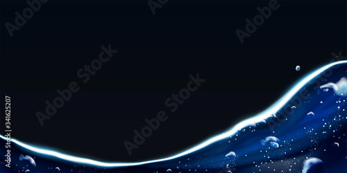 Fotomural Clear waterline with bubbles