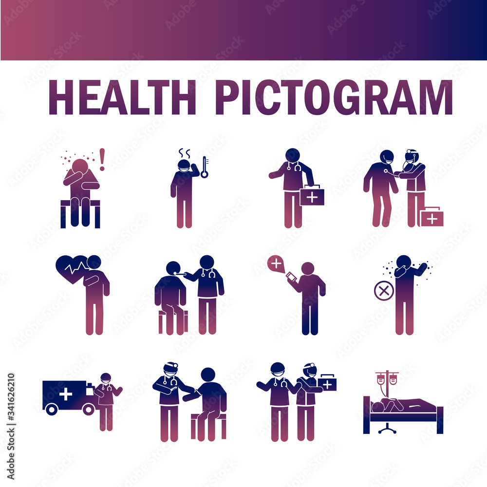 coronavirus covid 19, health pictogram, prevention, symptoms, medical icons set , gradient style icon coronavirus covid 19, health pictogram, prevention, symptoms, medical icons set , gradient style icon