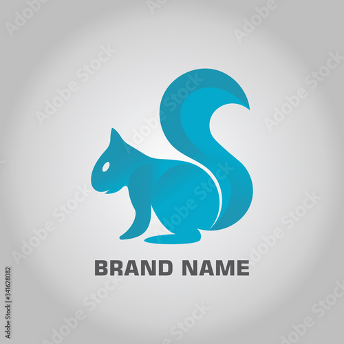 Squirrel Modern Gradient and stylish simple logo template design
