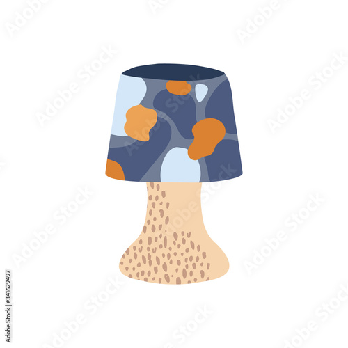 table lamp. Fashionable lamp in scandinavian style concept. flat vector illustration. separate object isolated on white background