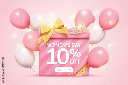Pop up ads for Women's Day Sale