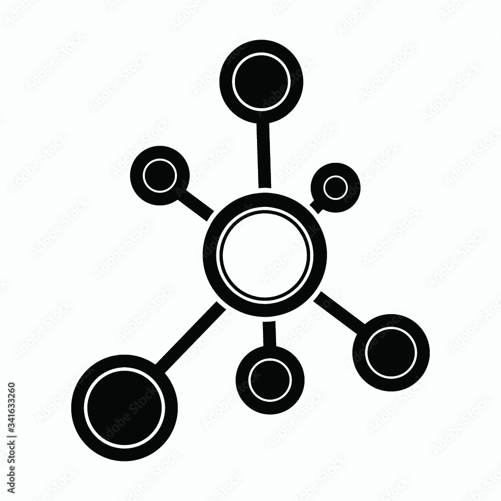 Network Connection Hub. Switch Icon. Device connection. Vector icon. Network Connection Hub. Switch Icon. Device connection. Vector icon.