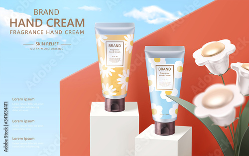 Ad template of natural cosmetics