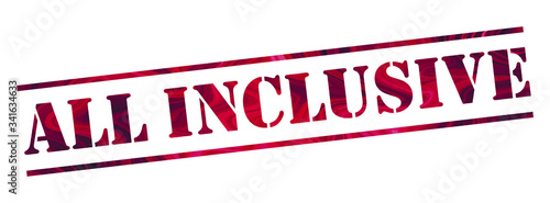 all inclusive Vector stamp. White isolated