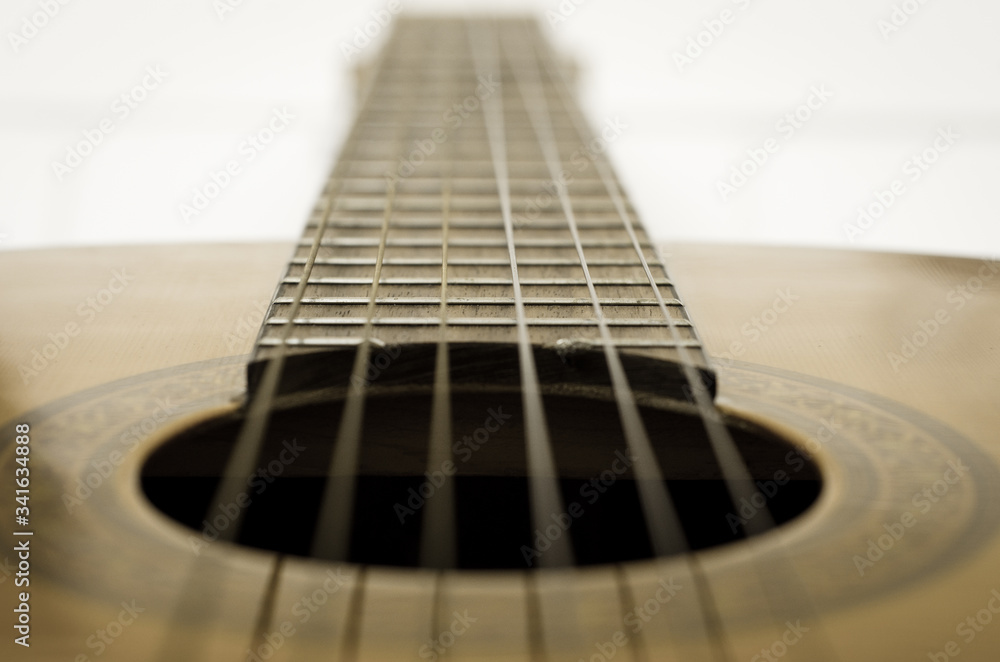 Fototapeta premium acoustic guitar close up