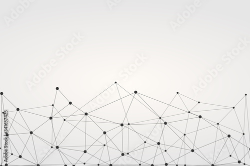 Internet connection network high digital technology. Abstract geometric background with connecting points and lines. Vector illustration EPS 10.
