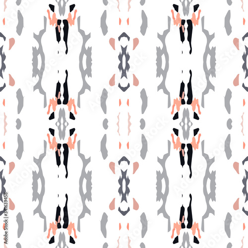 Spots, Ikat. Tie Dye, Batik. Seamless Pattern. 