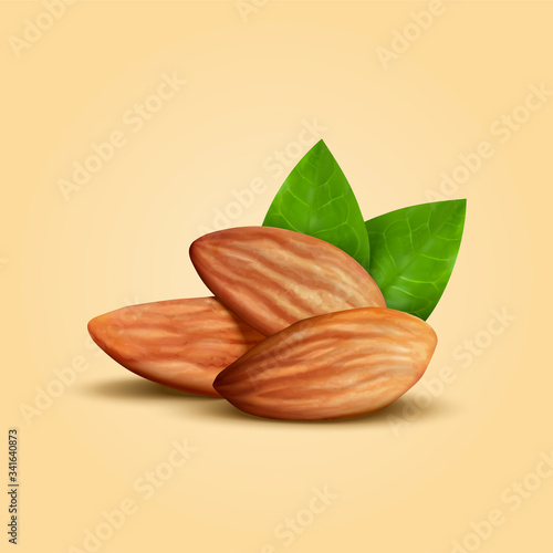 Whole shelled almond seeds