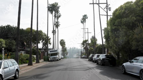 Typical Californian Street with Palm Trees | 4K photo