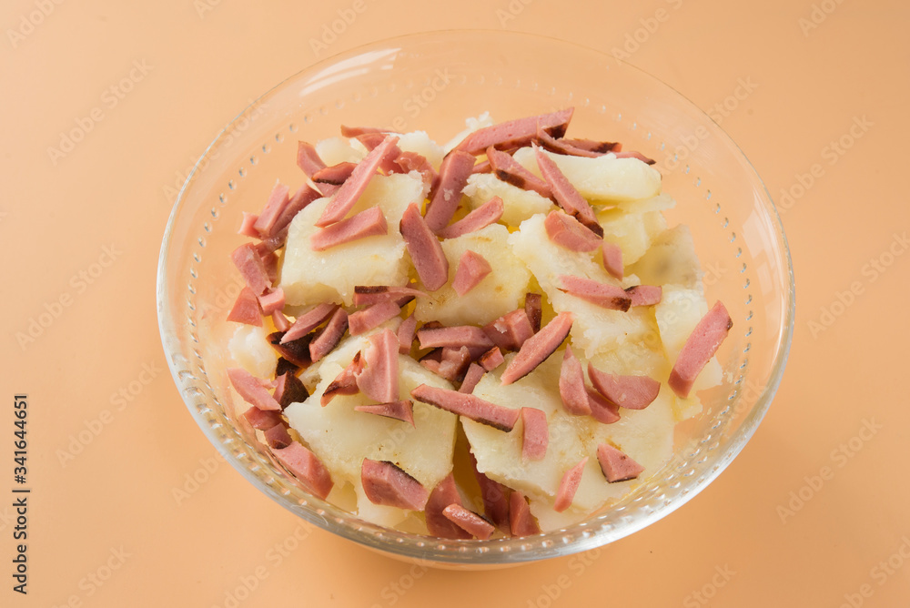 Kartoffelsalat typical salad in germany of potatoes Kartoffelsalat typical salad in germany of potatoes