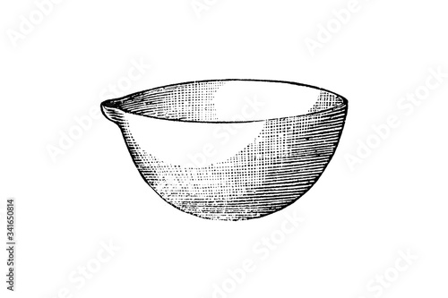 BOWL for Pharmacy Laboratory – Vintage Engraved Illustration 1897